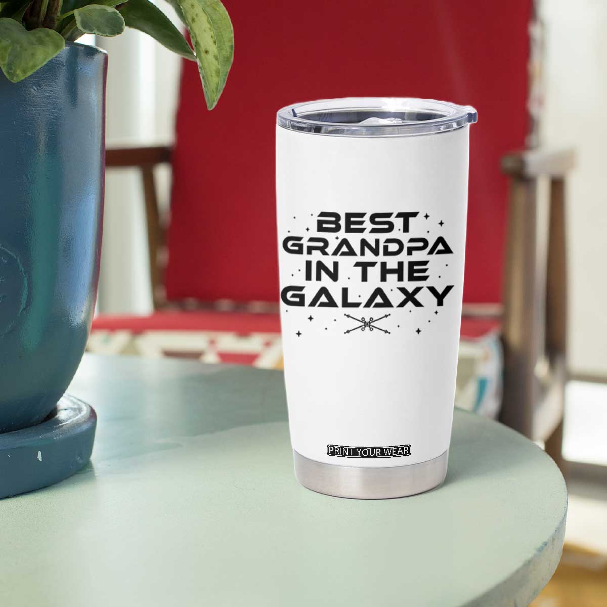 Best Grandpa in the Galaxy Tumbler Cup Funny Fathers Day Gift