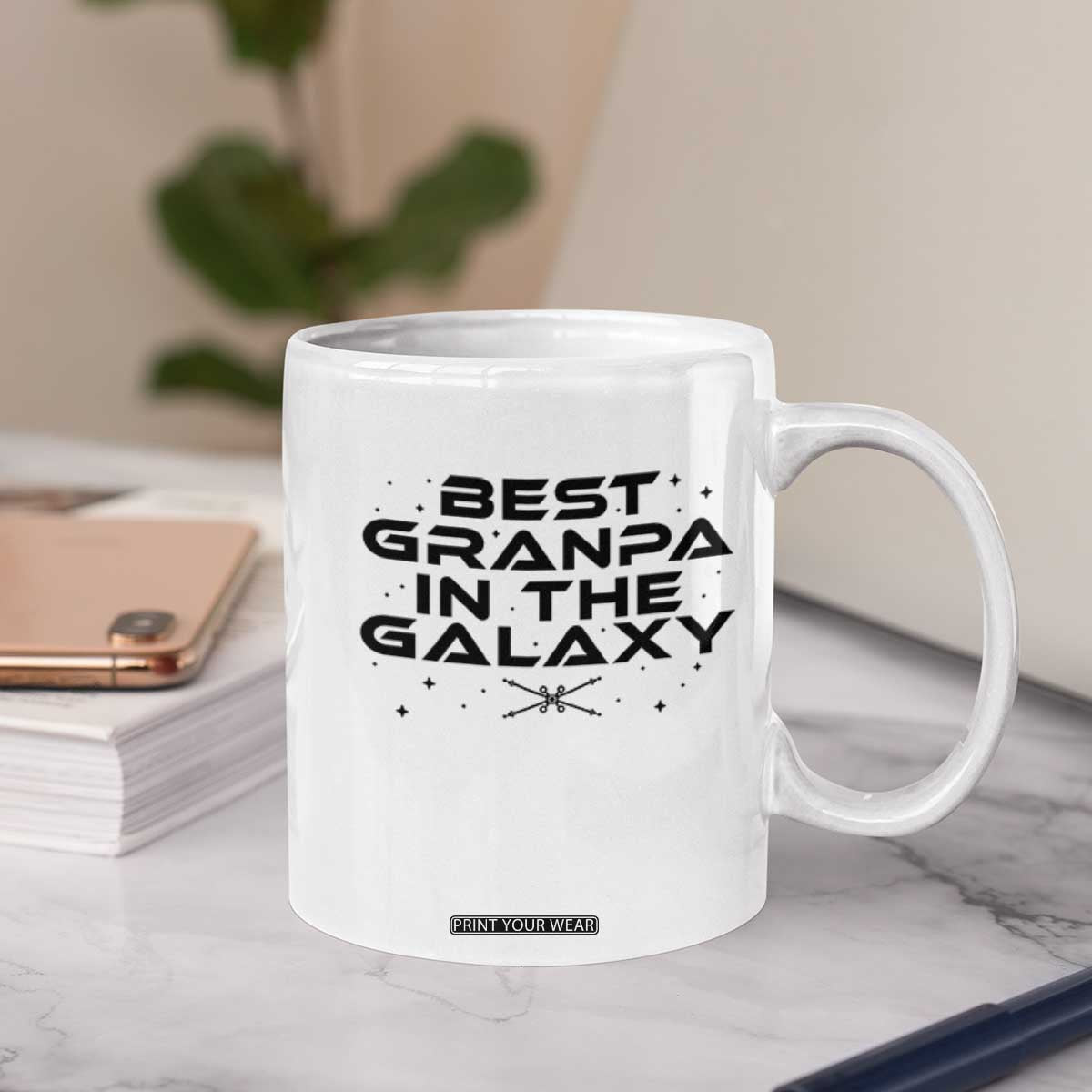 Best Grandpa in the Galaxy Coffee Mug Funny Fathers Day Gift