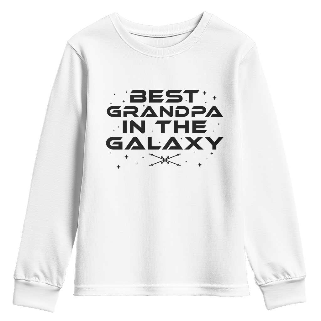 Best Grandpa in the Galaxy Youth Sweatshirt Funny Fathers Day Gift