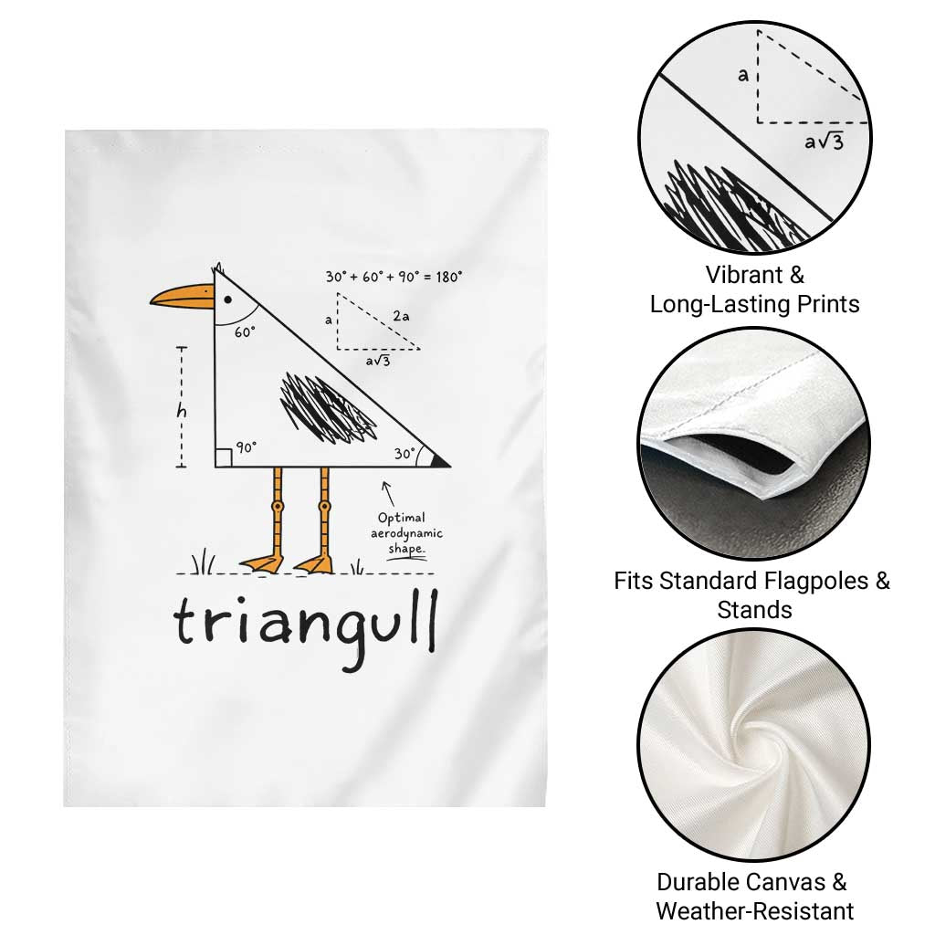 Triangull Triangle Seagull Bird Pun Garden Flag Funny Math Teacher Humor TS14 Print Your Wear