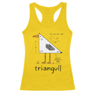 Triangull Triangle Seagull Bird Pun Racerback Tank Top Funny Math Teacher Humor TS14 Daisy Print Your Wear