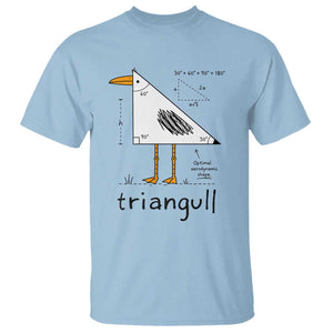 Triangull Triangle Seagull Bird Pun T Shirt Funny Math Teacher Humor TS14 Light Blue Print Your Wear