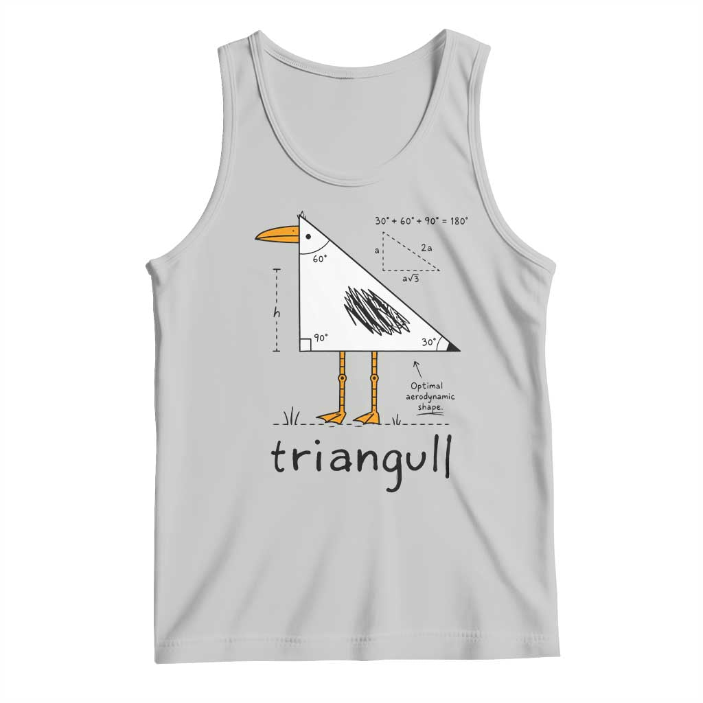 Triangull Triangle Seagull Bird Pun Tank Top Funny Math Teacher Humor TS14 Ash Print Your Wear