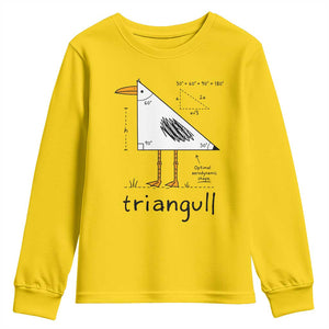 Triangull Triangle Seagull Bird Pun Youth Sweatshirt Funny Math Teacher Humor TS14 Daisy Print Your Wear