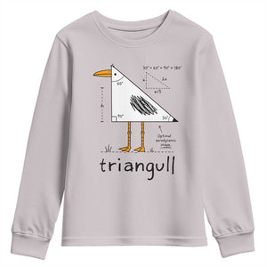 Triangull Triangle Seagull Bird Pun Youth Sweatshirt Funny Math Teacher Humor TS14 Ice Gray Print Your Wear