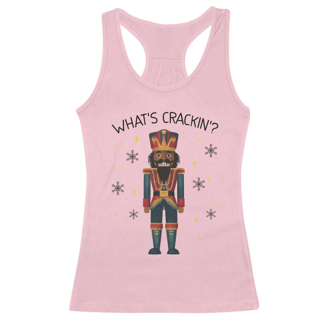 Nutcracker Christmas Racerback Tank Top What Is Cracking TS14 Light Pink Print Your Wear