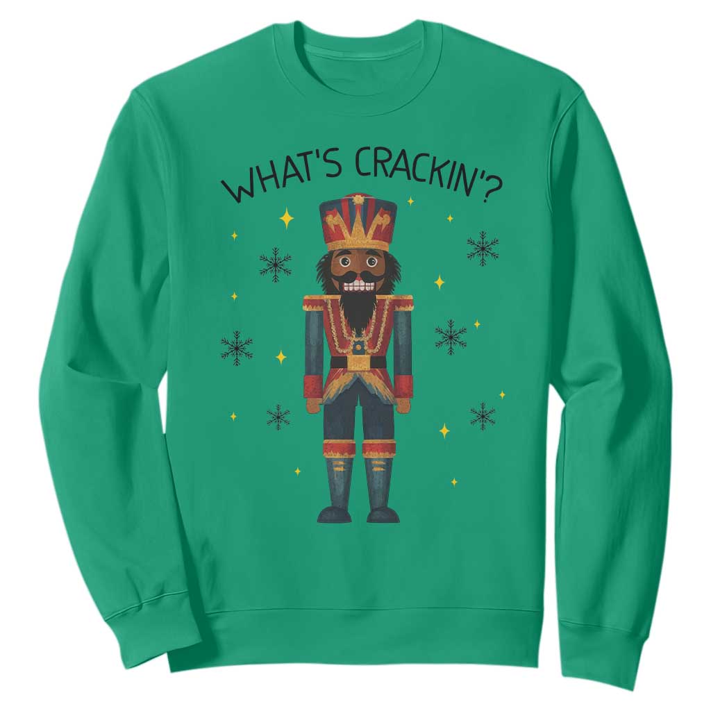 Nutcracker Christmas Sweatshirt What Is Cracking TS14 Irish Green Print Your Wear