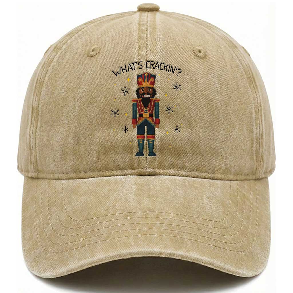 Nutcracker Christmas Washed Cotton Baseball Cap What Is Cracking TS14 Washed Cap Universal Fit Khaki Print Your Wear