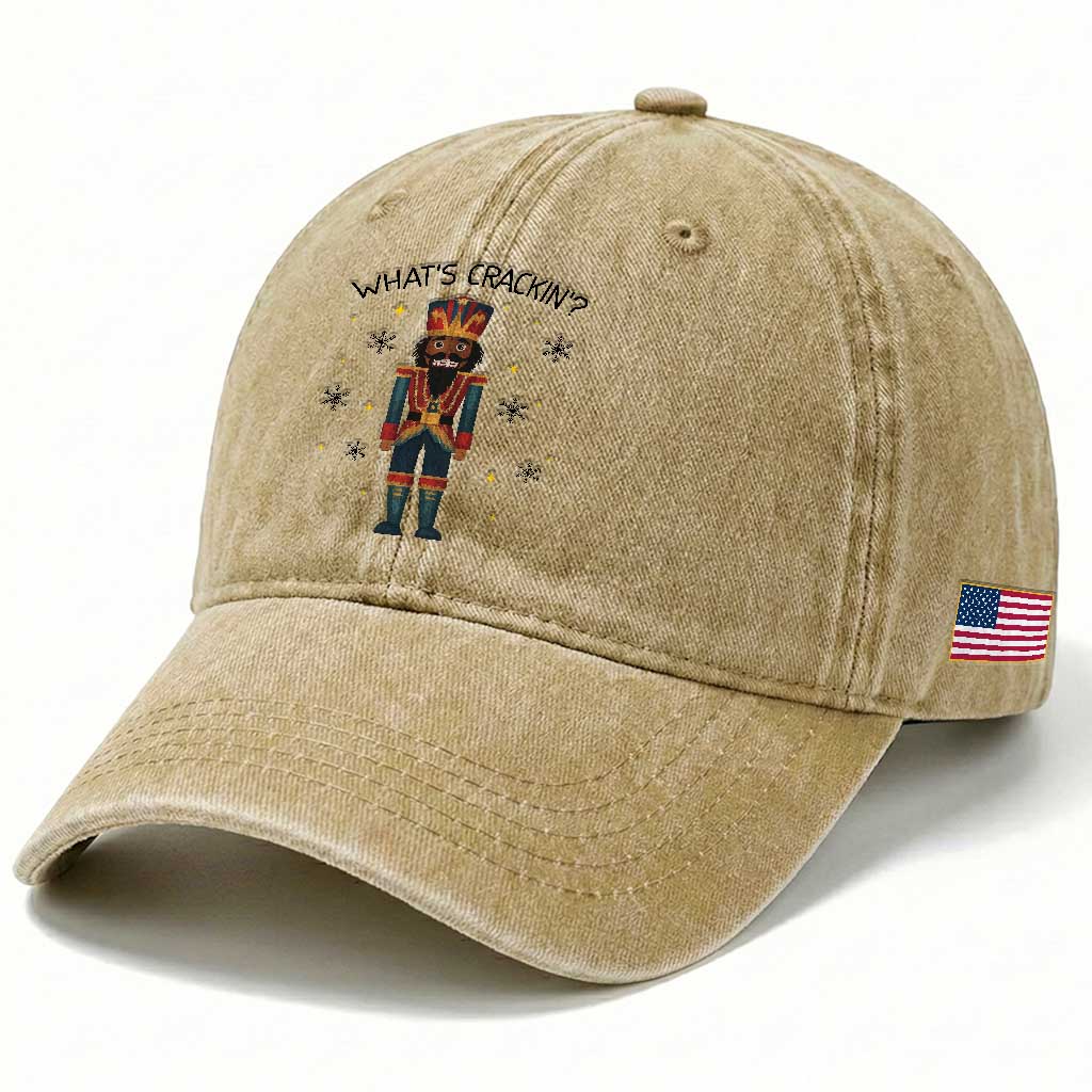 Nutcracker Christmas Washed Cotton Baseball Cap What Is Cracking TS14 Print Your Wear