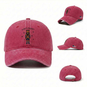 Nutcracker Christmas Washed Cotton Baseball Cap What Is Cracking TS14 Washed Cap Universal Fit Red Print Your Wear