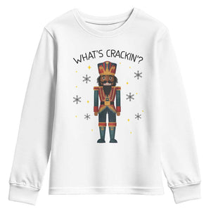 Nutcracker Christmas Youth Sweatshirt What Is Cracking TS14 White Print Your Wear