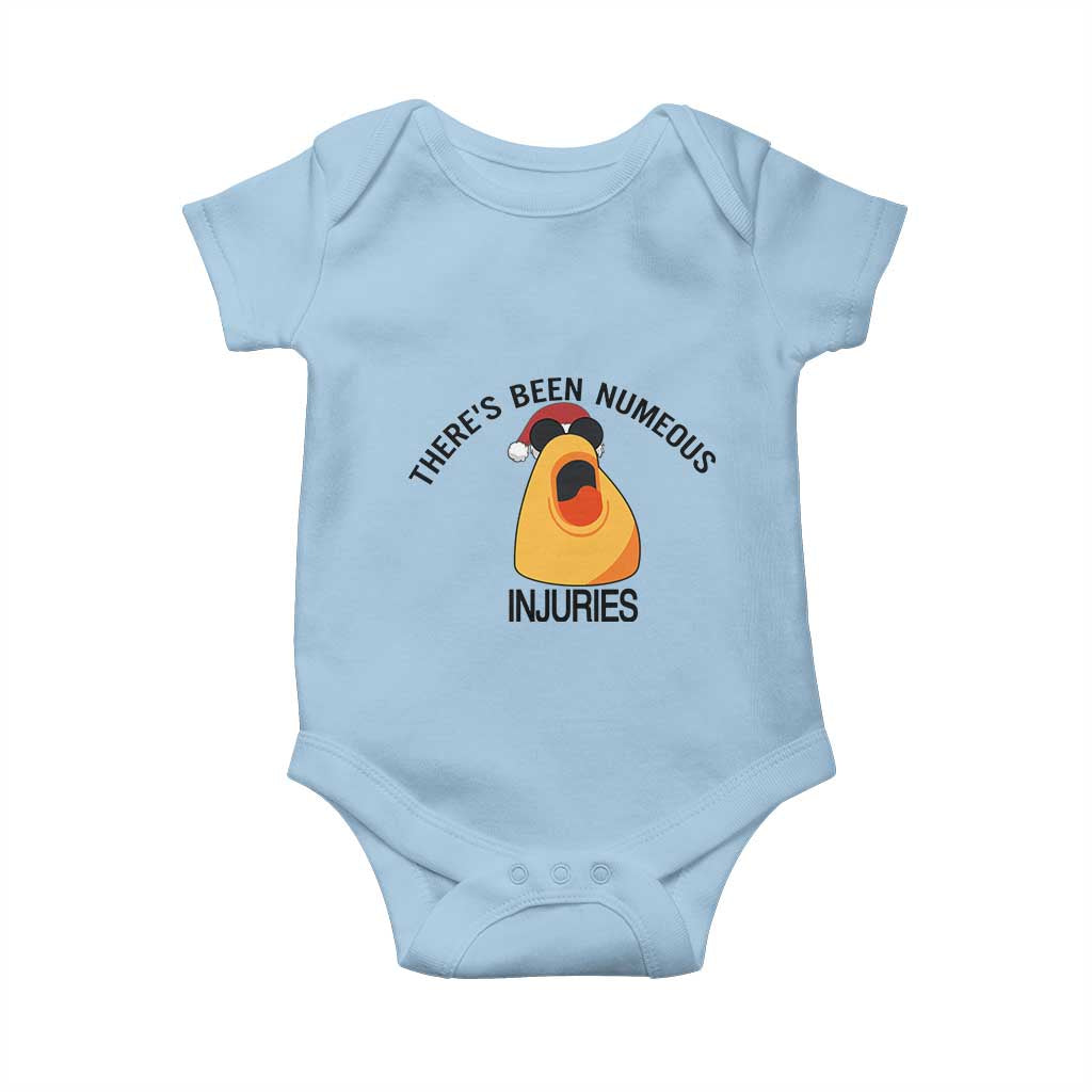 Marcus The Worm Christmas Meme Baby Onesie There Is Been Numeous Injuries TS14 Light Blue Print Your Wear