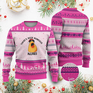 Marcus The Worm Xmas Meme Ugly Christmas Sweater There Is Been Numeous Injuries TS14 Hot Pink Print Your Wear