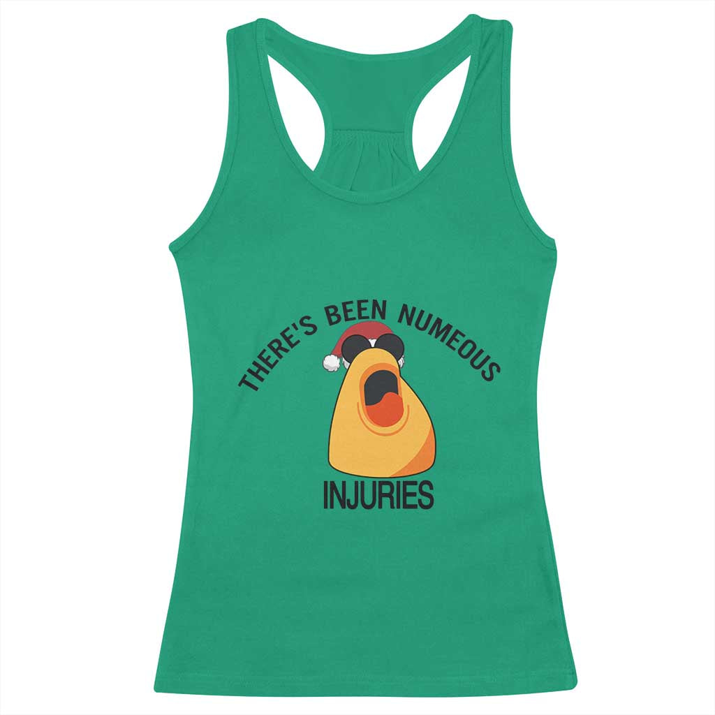 Marcus The Worm Christmas Meme Racerback Tank Top There Is Been Numeous Injuries TS14 Irish Green Print Your Wear