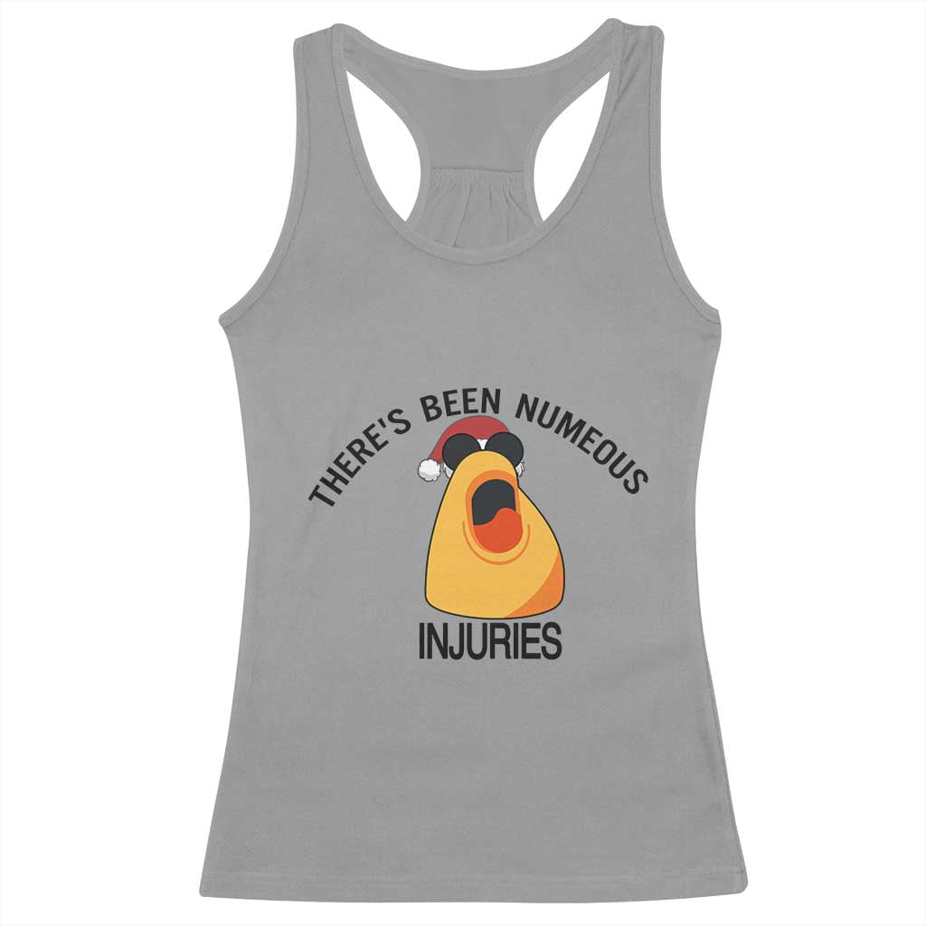 Marcus The Worm Christmas Meme Racerback Tank Top There Is Been Numeous Injuries TS14 Sport Gray Print Your Wear