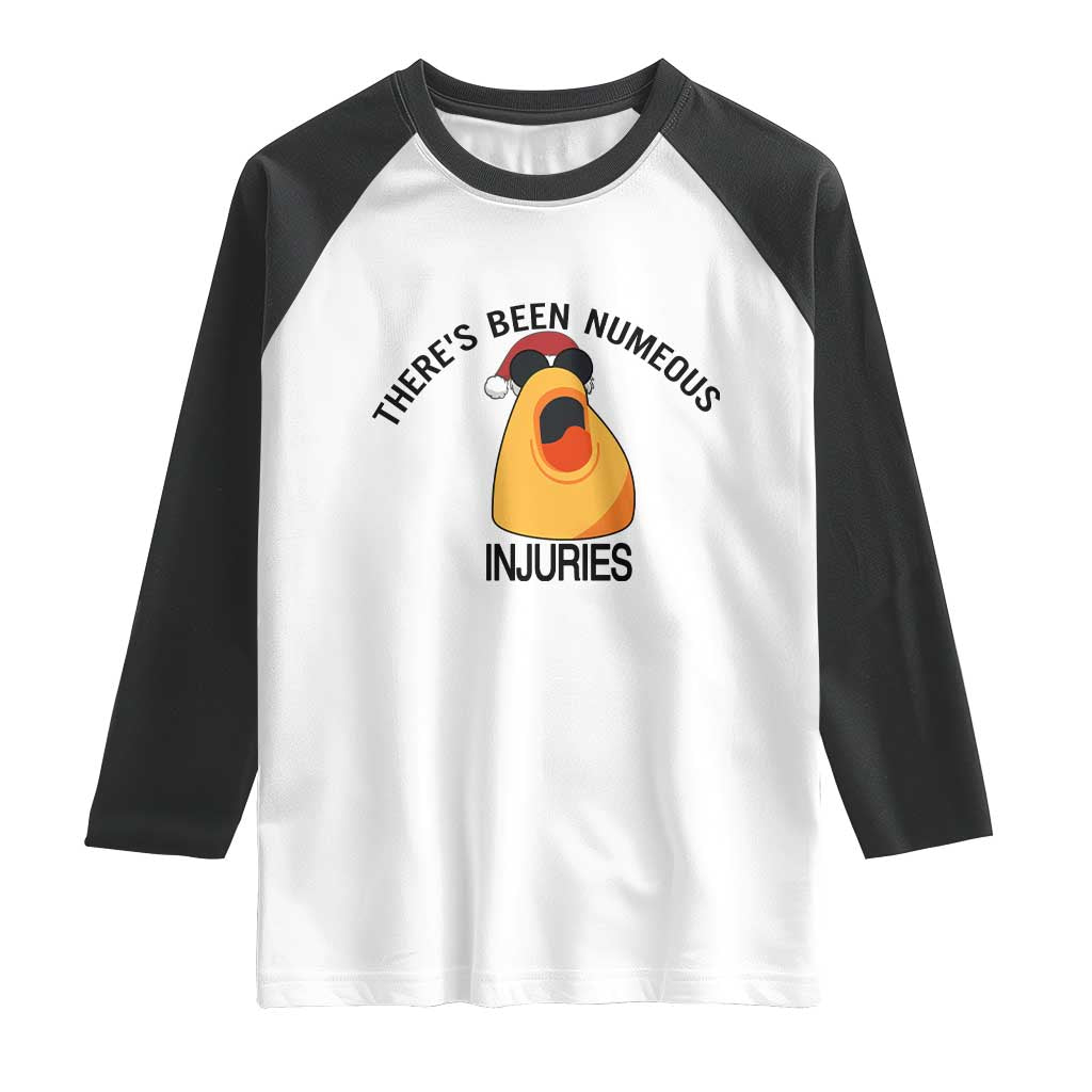Marcus The Worm Christmas Meme Raglan Shirt There Is Been Numeous Injuries TS14 White Black Print Your Wear