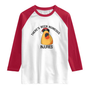 Marcus The Worm Christmas Meme Raglan Shirt There Is Been Numeous Injuries TS14 White Red Print Your Wear