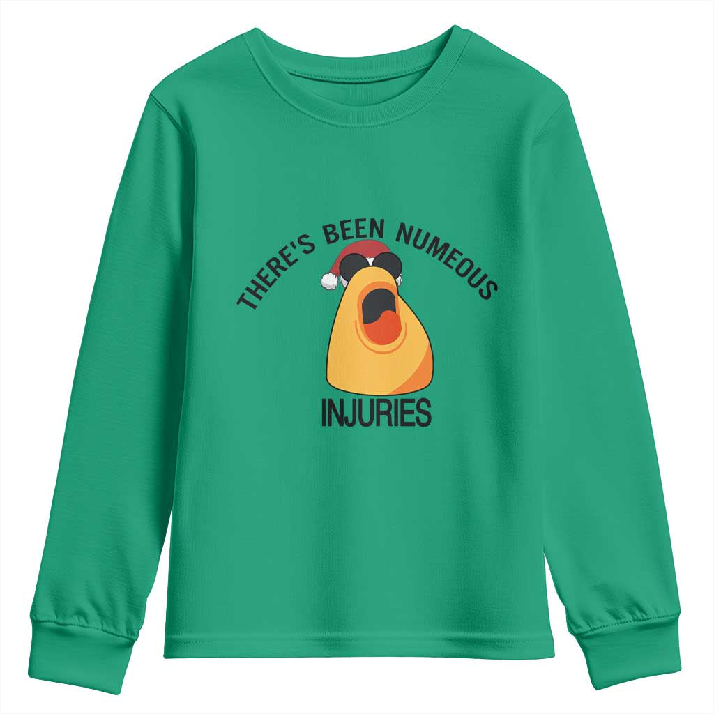 Marcus The Worm Christmas Meme Youth Sweatshirt There Is Been Numeous Injuries TS14 Irish Green Print Your Wear