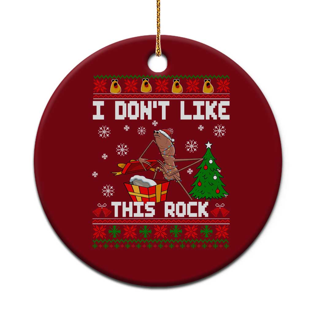 Marcus The Worm Christmas Meme Ceramic Ornament I Do Not Like This Rock TS14 1pc Red Print Your Wear