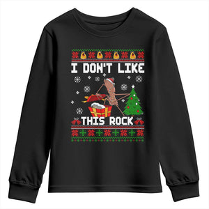 Marcus The Worm Christmas Meme Youth Sweatshirt I Do Not Like This Rock TS14 Black Print Your Wear