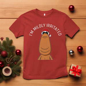 Marcus The Worm Christmas Meme T Shirt I Am Mildly Irritated TS14 Red Print Your Wear