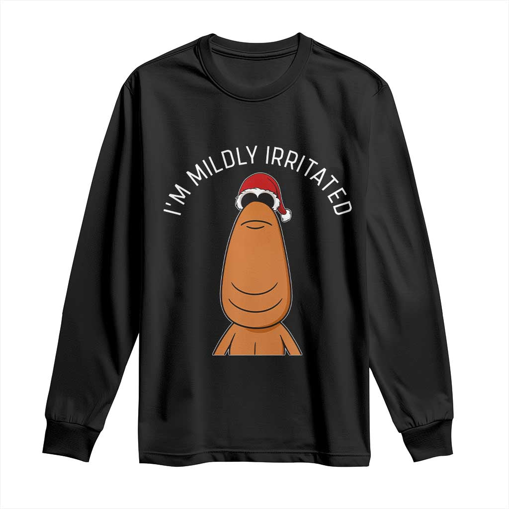 Marcus The Worm Christmas Meme Long Sleeve Shirt I Am Mildly Irritated TS14 Black Print Your Wear