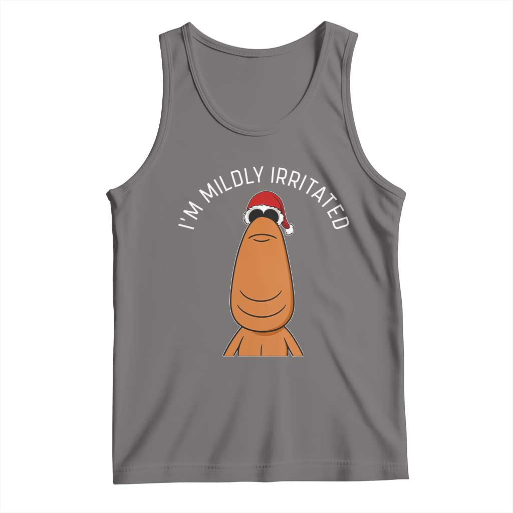 Marcus The Worm Christmas Meme Tank Top I Am Mildly Irritated TS14 Deep Heather Print Your Wear