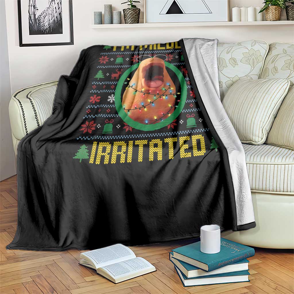 Marcus The Worm Christmas Meme Throw Blanket Funny Brain Rot Xmas TS14 Print Your Wear