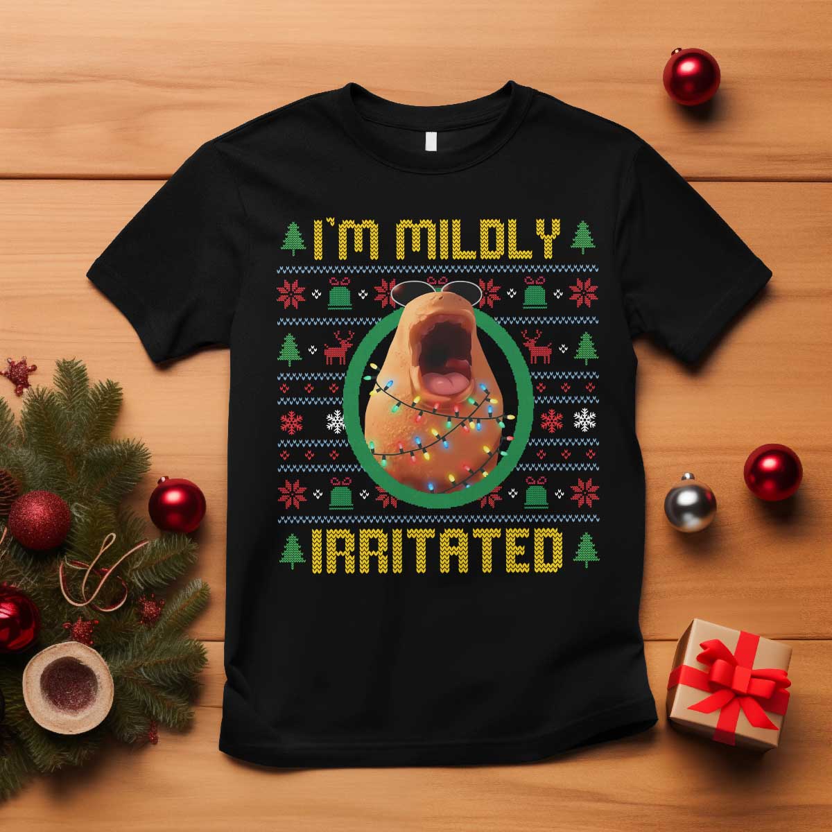 Marcus The Worm Christmas Meme T Shirt Funny Brain Rot Xmas TS14 Black Print Your Wear