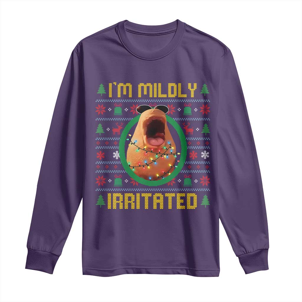Marcus The Worm Christmas Meme Long Sleeve Shirt Funny Brain Rot Xmas TS14 Purple Print Your Wear
