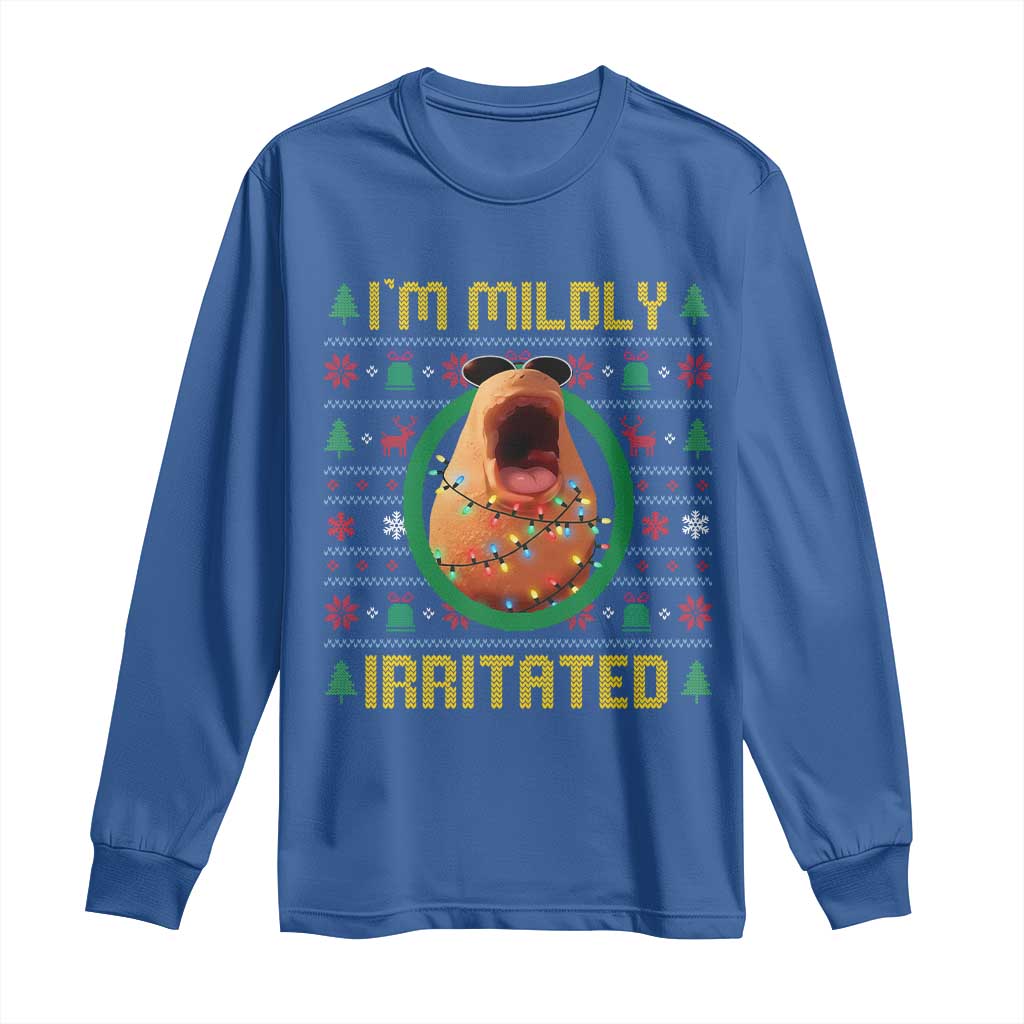Marcus The Worm Christmas Meme Long Sleeve Shirt Funny Brain Rot Xmas TS14 Royal Blue Print Your Wear
