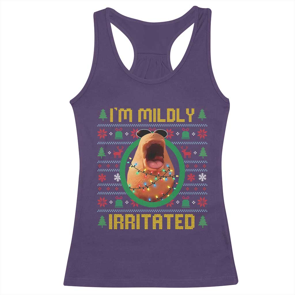 Marcus The Worm Christmas Meme Racerback Tank Top Funny Brain Rot Xmas TS14 Purple Print Your Wear