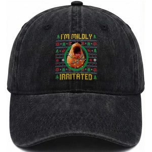 Marcus The Worm Christmas Meme Washed Cotton Baseball Cap Funny Brain Rot Xmas TS14 Washed Cap Universal Fit Black Print Your Wear