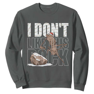 Marcus The Worm Christmas Meme Sweatshirt Funny Brain Rot Gen Z TS14 Dark Heather Print Your Wear
