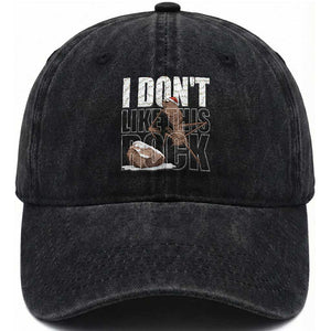 Marcus The Worm Christmas Meme Washed Cotton Baseball Cap Funny Brain Rot Gen Z TS14 Washed Cap Universal Fit Black Print Your Wear