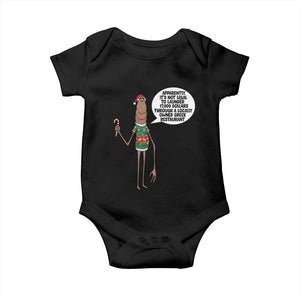 Marcus The Worm Christmas Meme Baby Onesie Locally Owned Greek Restaurant TS14 Black Print Your Wear