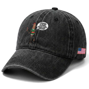 Marcus The Worm Christmas Meme Washed Cotton Baseball Cap Locally Owned Greek Restaurant TS14 Print Your Wear