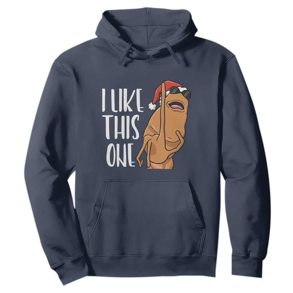 Marcus The Worm Christmas Meme Hoodie I Like This One TS14 Navy Print Your Wear