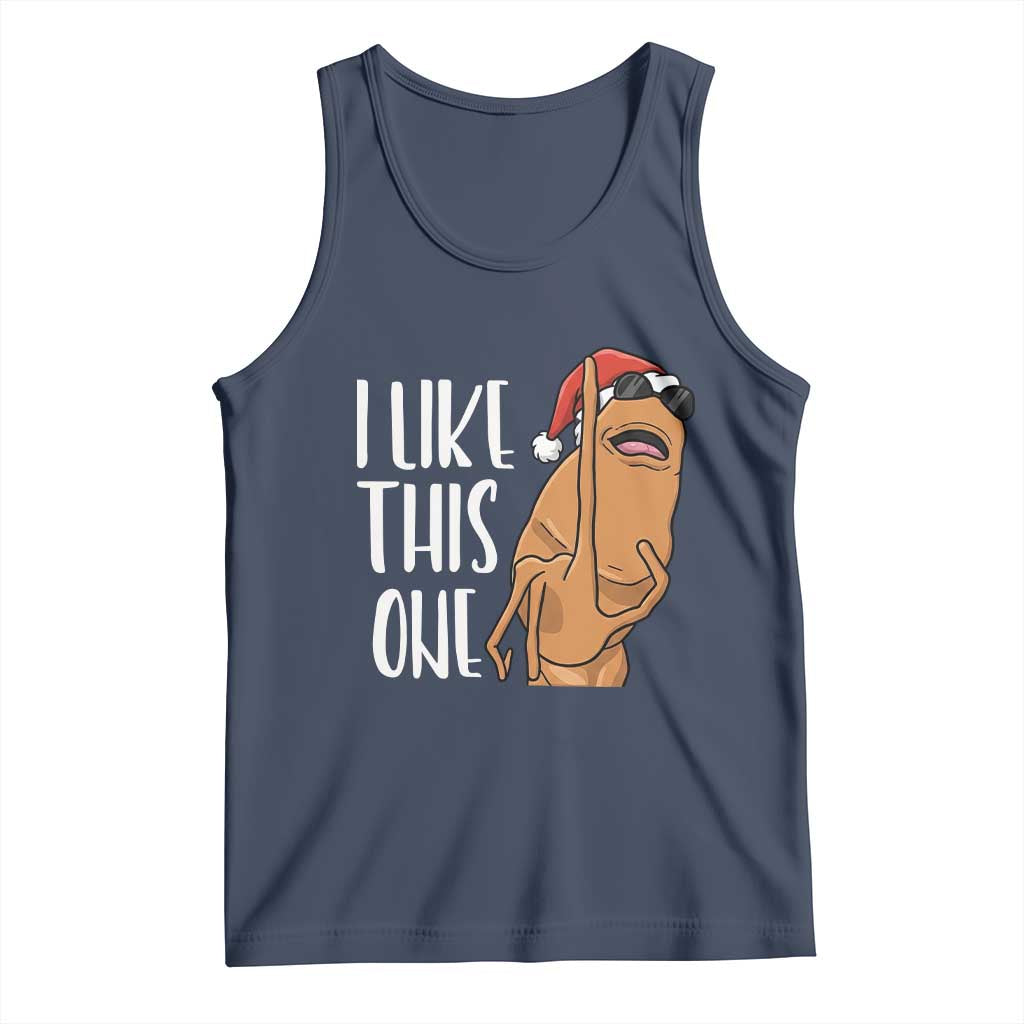 Marcus The Worm Christmas Meme Tank Top I Like This One TS14 Navy Print Your Wear