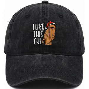 Marcus The Worm Christmas Meme Washed Cotton Baseball Cap I Like This One TS14 Washed Cap Universal Fit Black Print Your Wear