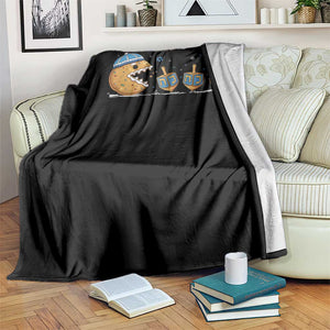 Funny Hanukkah Throw Blanket Donut Chasing Flames Jewish TS14 Print Your Wear
