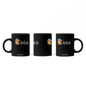 Funny Hanukkah Coffee Mug Donut Chasing Flames Jewish TS14 Print Your Wear
