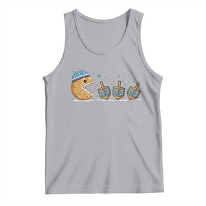 Funny Hanukkah Tank Top Donut Chasing Flames Jewish TS14 Athletic Heather Print Your Wear