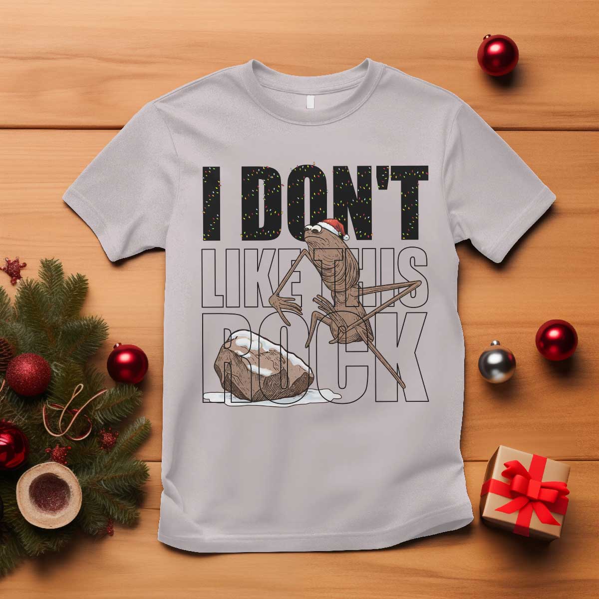 Marcus The Worm Christmas Meme T Shirt I Do Not Like This Rock Xmas TS14 Ice Gray Print Your Wear
