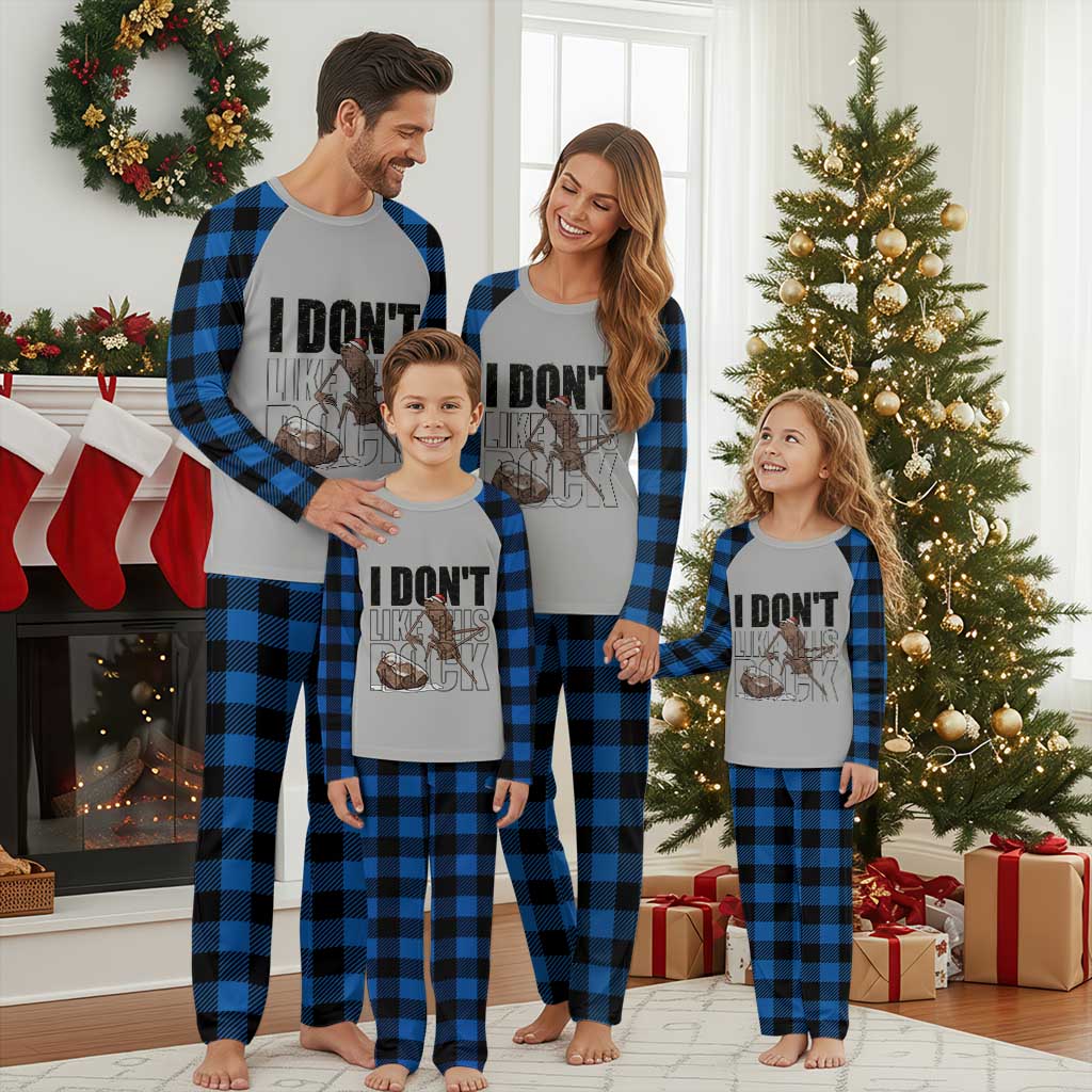 Marcus The Worm Christmas Meme Plaid Pajama Set I Do Not Like This Rock Xmas TS14 Blue Plaid Print Your Wear