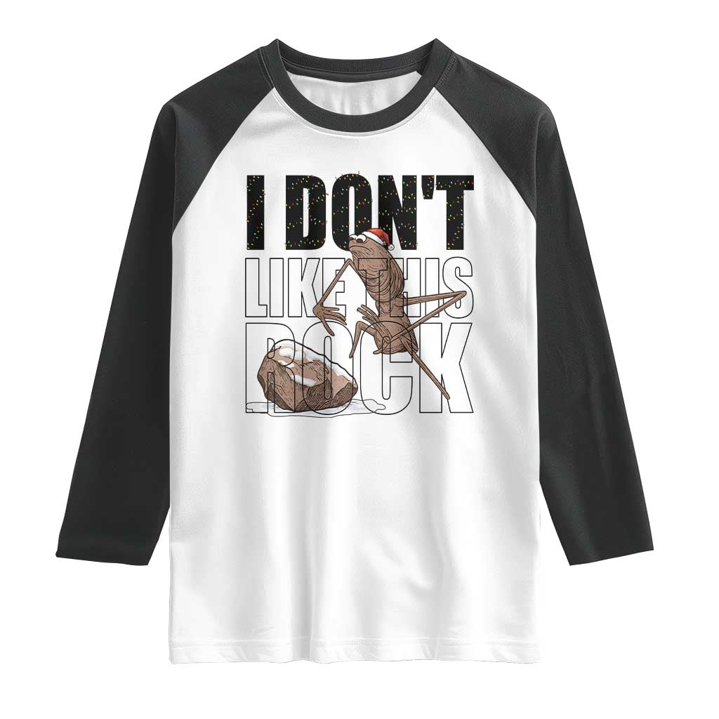 Marcus The Worm Christmas Meme Raglan Shirt I Do Not Like This Rock Xmas TS14 White Black Print Your Wear