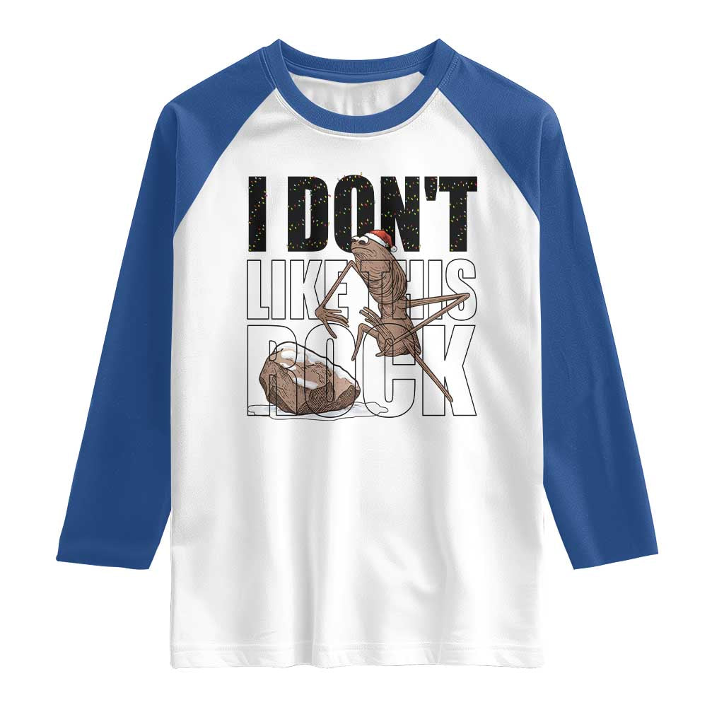 Marcus The Worm Christmas Meme Raglan Shirt I Do Not Like This Rock Xmas TS14 White Royal Print Your Wear