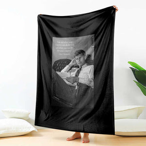 John F Kennedy Quote Throw Blanket American President History TS14 Print Your Wear