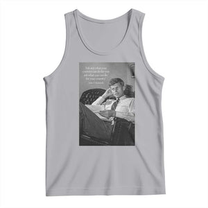 John F Kennedy Quote Tank Top American President History TS14 Athletic Heather Print Your Wear