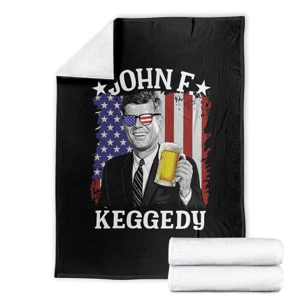 John F Kennedy Throw Blanket 4th of July America Flag Beer TS14 Black Print Your Wear